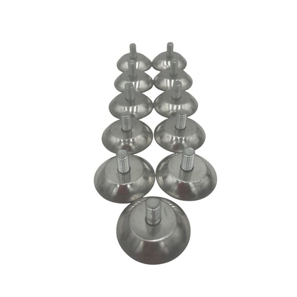 11-Pack Stainless Steel Threaded Furniture Levelers - Picture 1 of 4